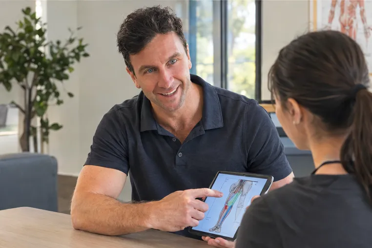 Walter Garner conducting a biokinetics consultation with a client